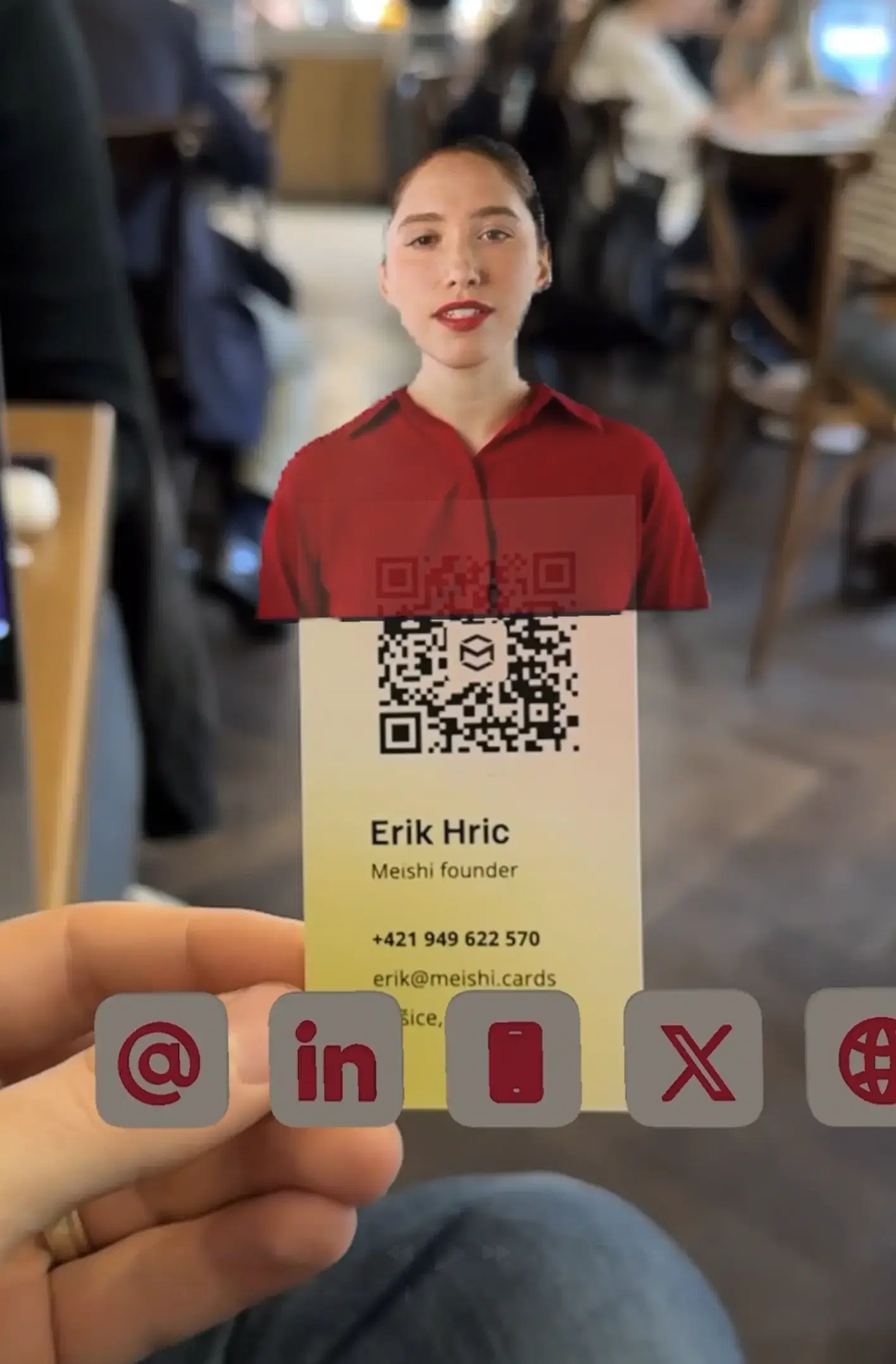 AR Holograms with personalised message for specific receiver.